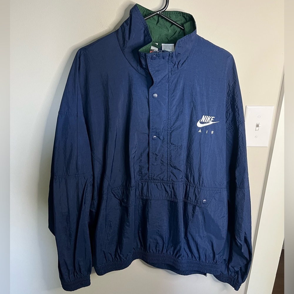 Vintage 90’s Nike Blue and Green Windbreaker Jacket